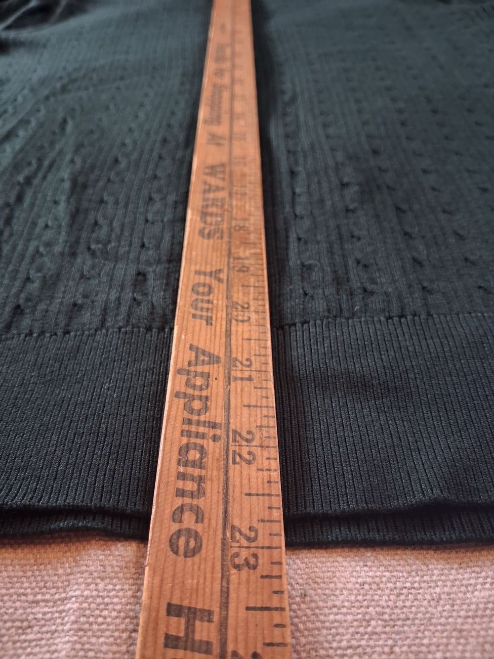 Adrianna Papell Dark Green Puff Sleeve Crewneck Sweater Women's Size Medium - Picture 7 of 7